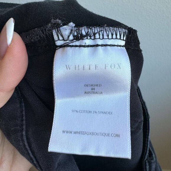 ✨$5/$25 White Fox Boutique Black Cargo Jogger Street Style Size Medium Utility - Picture 5 of 7